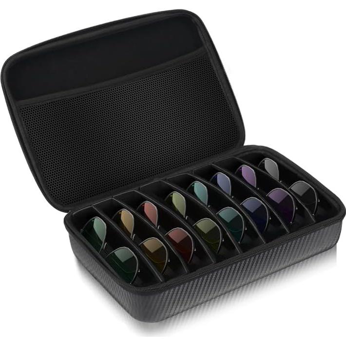 Estuche Organizador de Gafas de Sol de Viaje EVA Negro