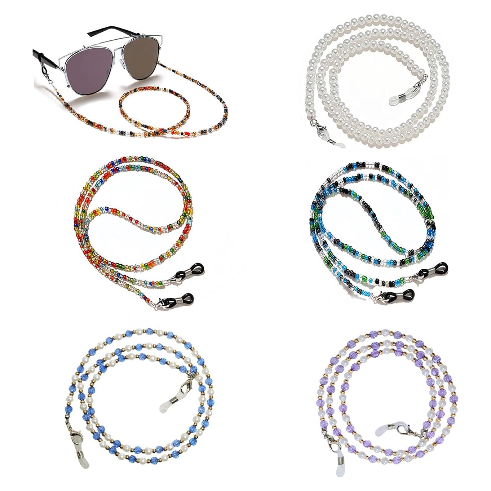 Cadenas de Gafas con Perlas para Mujeres - 5 Piezas Elegantes