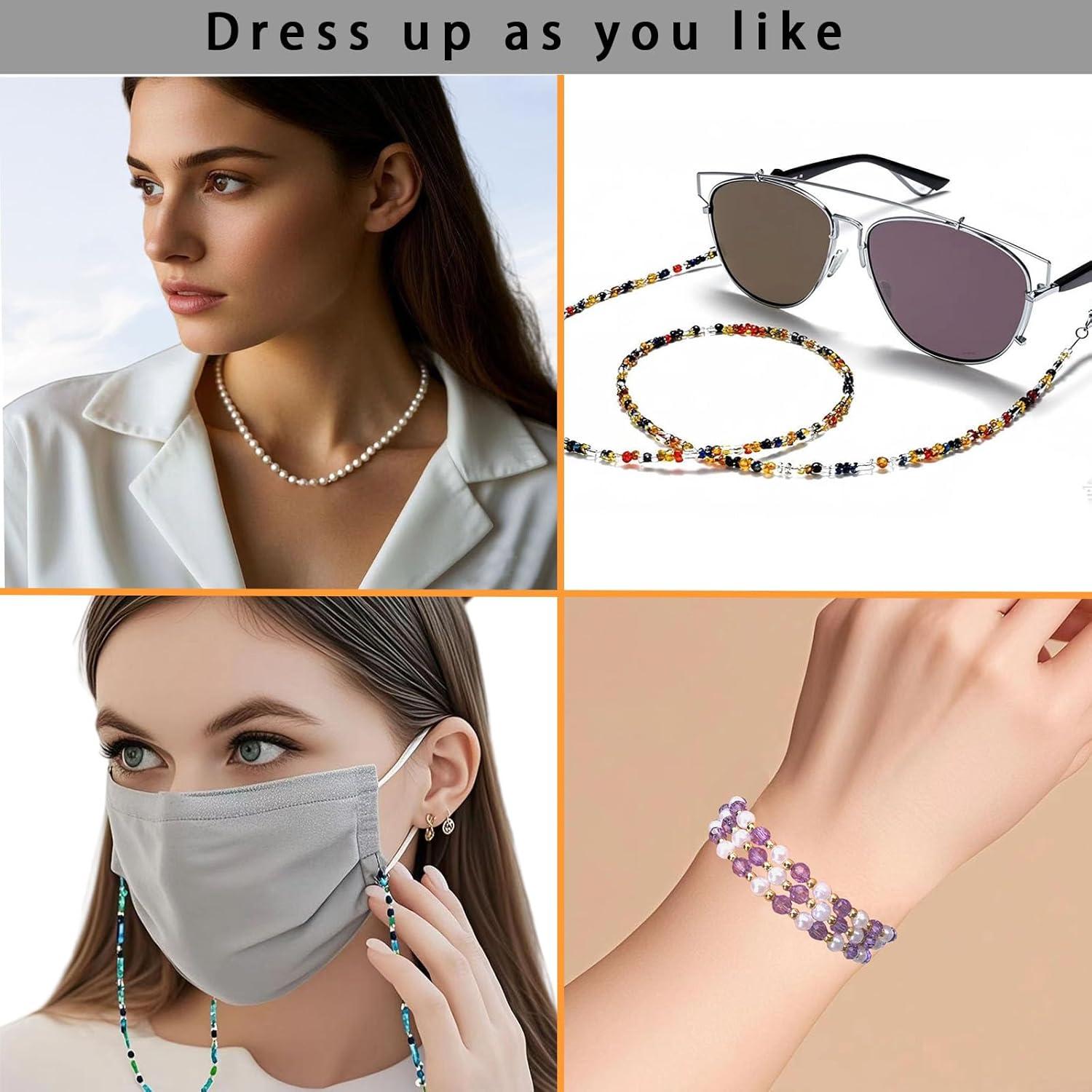 Cadenas de Gafas con Perlas para Mujeres - 5 Piezas Elegantes