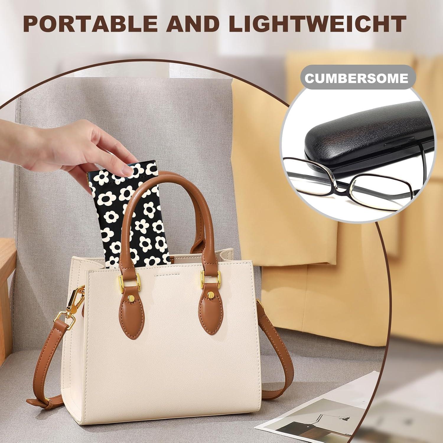 2 Estuches de Gafas de Sol PU con Paño de Limpieza - YJ