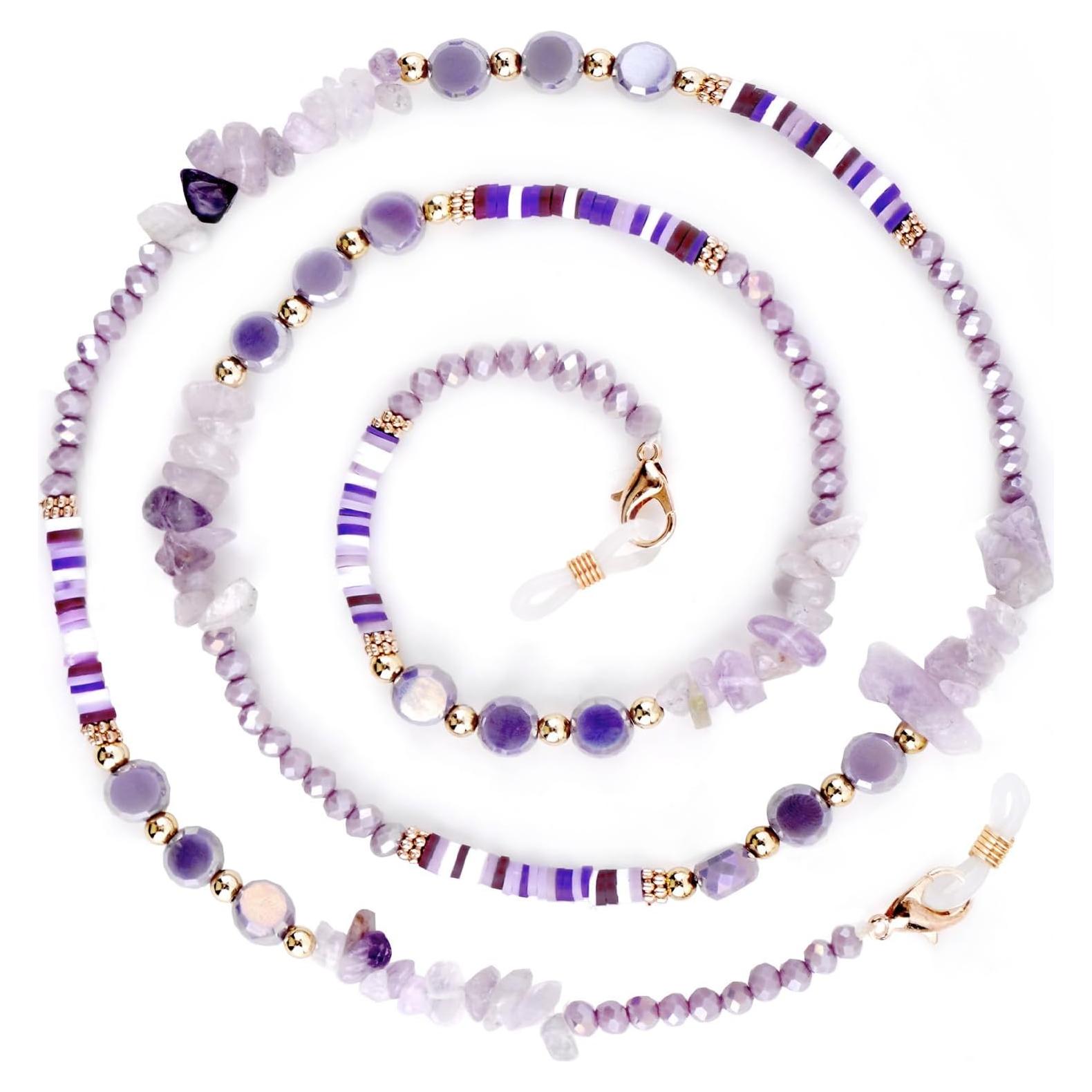 Cadena de Gafas BILIONE con Perlas para Mujer - Morado