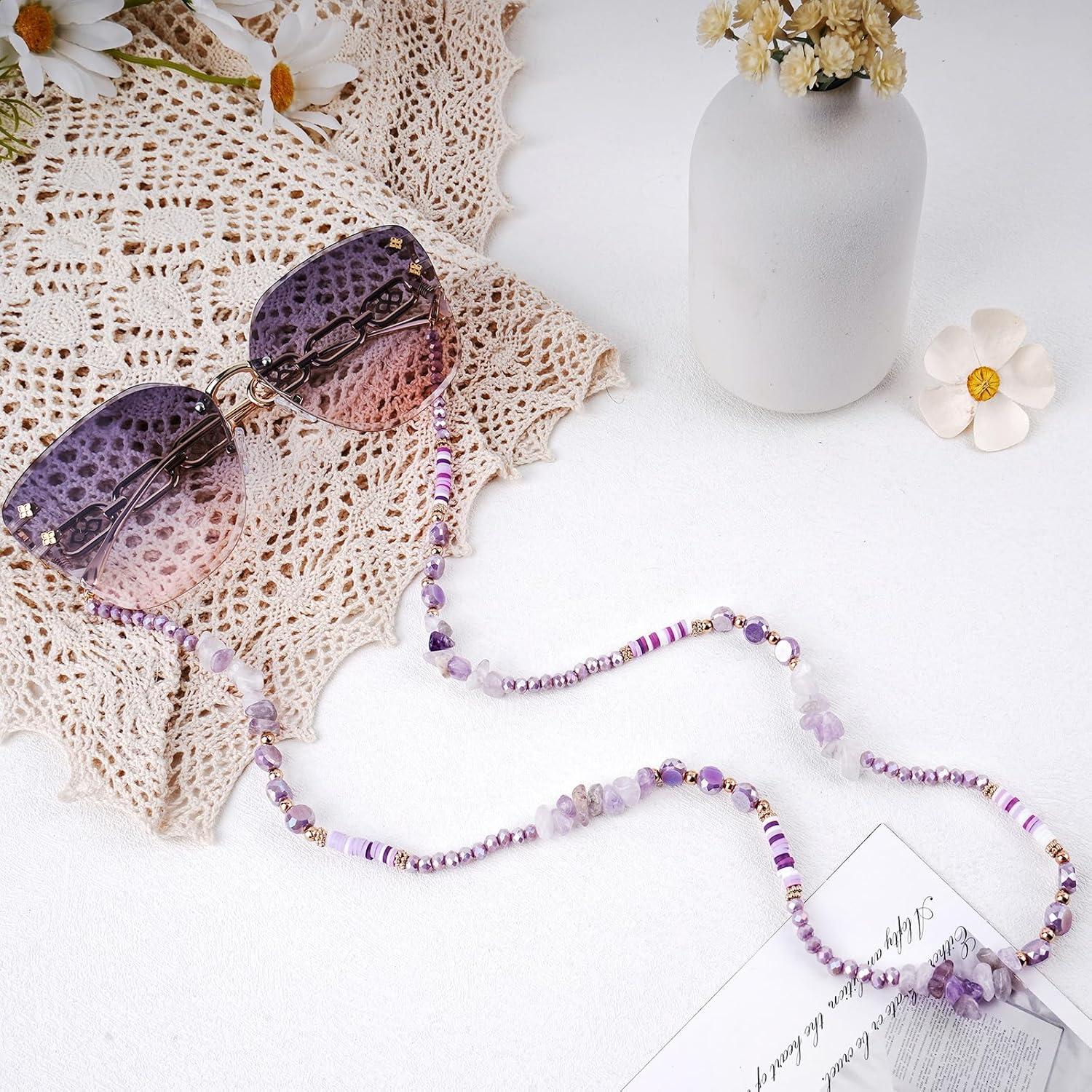 Cadena de Gafas BILIONE con Perlas para Mujer - Morado