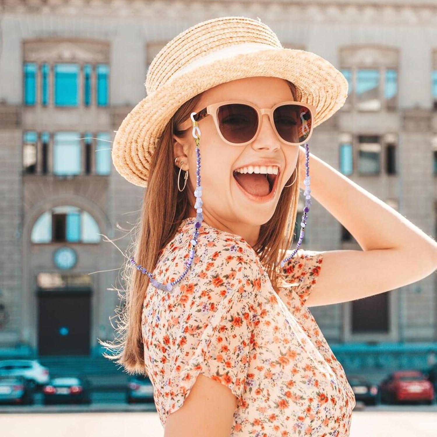 Cadena de Gafas BILIONE con Perlas para Mujer - Morado