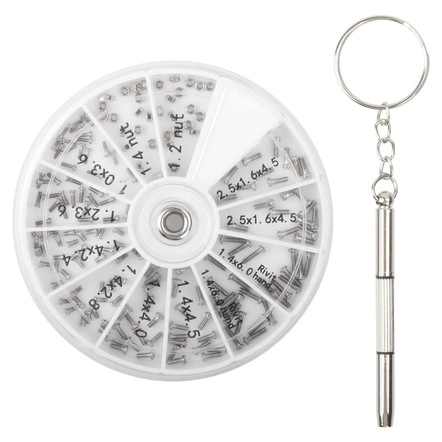 Kit de Reparación de Gafas 120 Piezas Nutjam - Acero Inoxidable