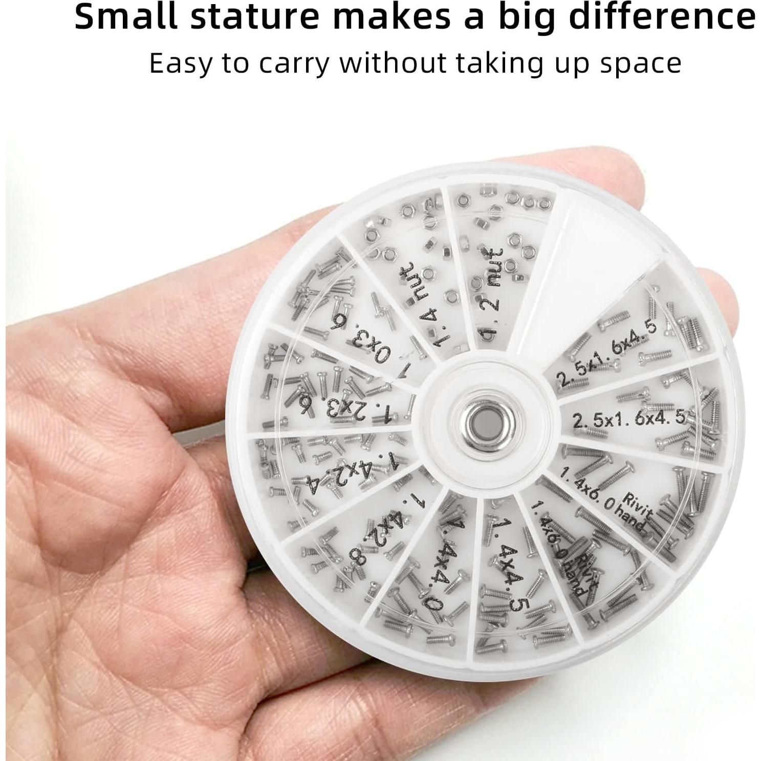 Kit de Reparación de Gafas 120 Piezas Nutjam - Acero Inoxidable