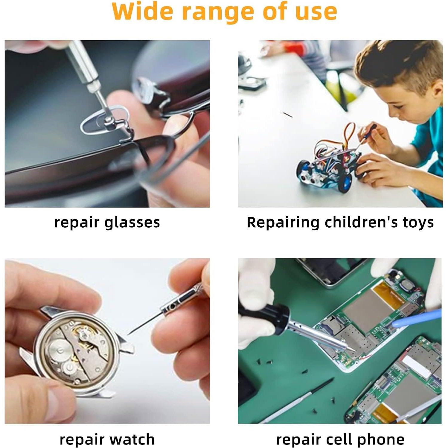 Kit de Reparación de Gafas 120 Piezas Nutjam - Acero Inoxidable