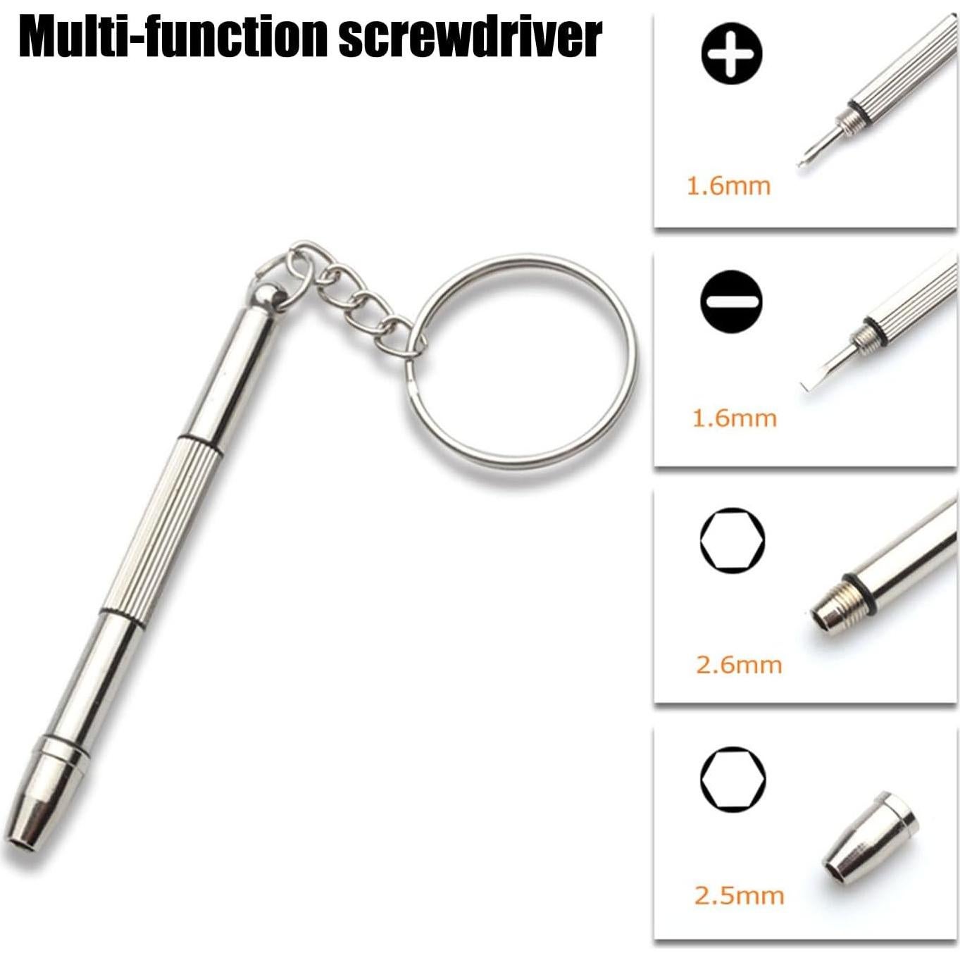 Kit de Reparación de Gafas Yauende con 1000 Tornillos y 6 Destornilladores