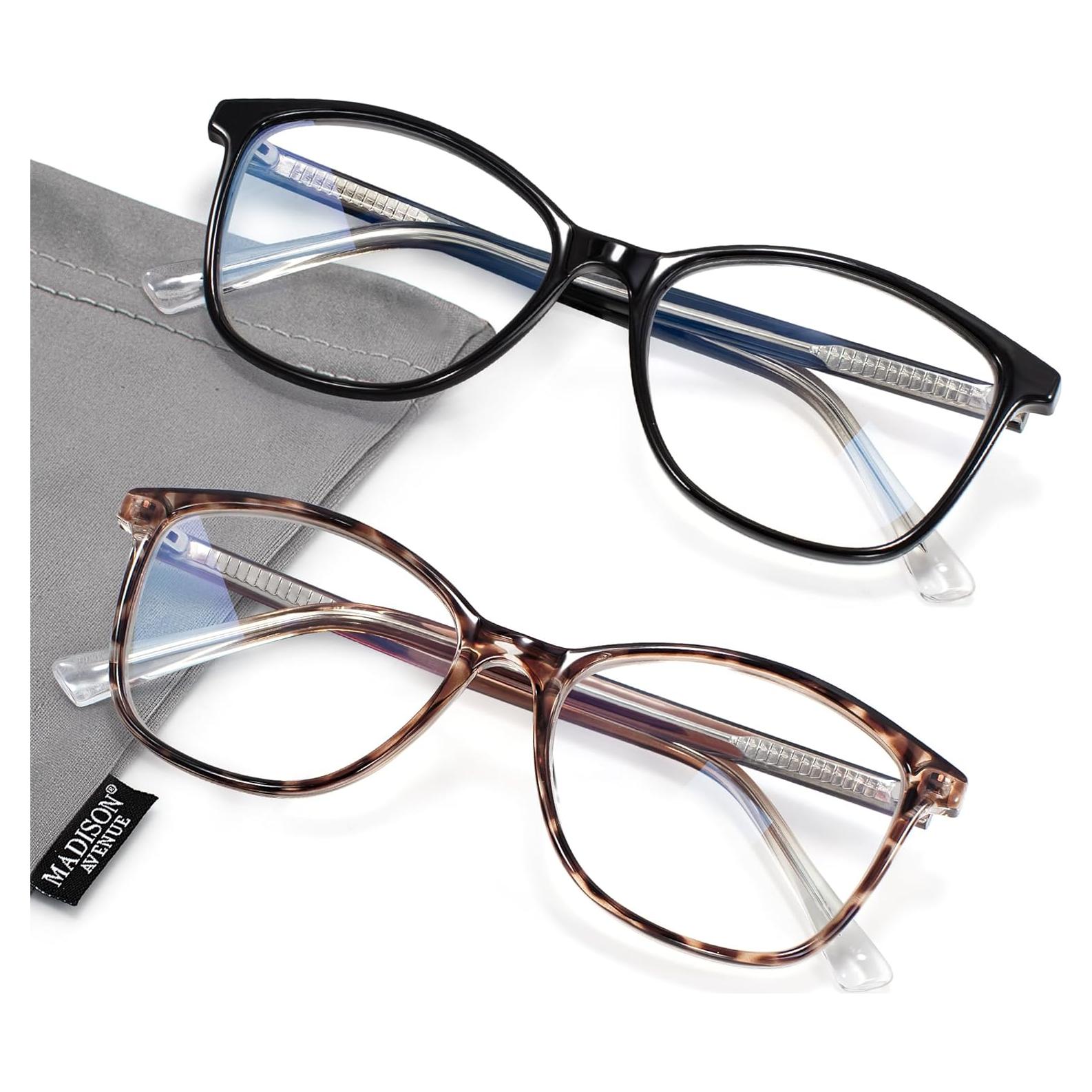 Gafas de lectura vintage TR90 Madison Avenue +3.0 bloqueo luz azul
