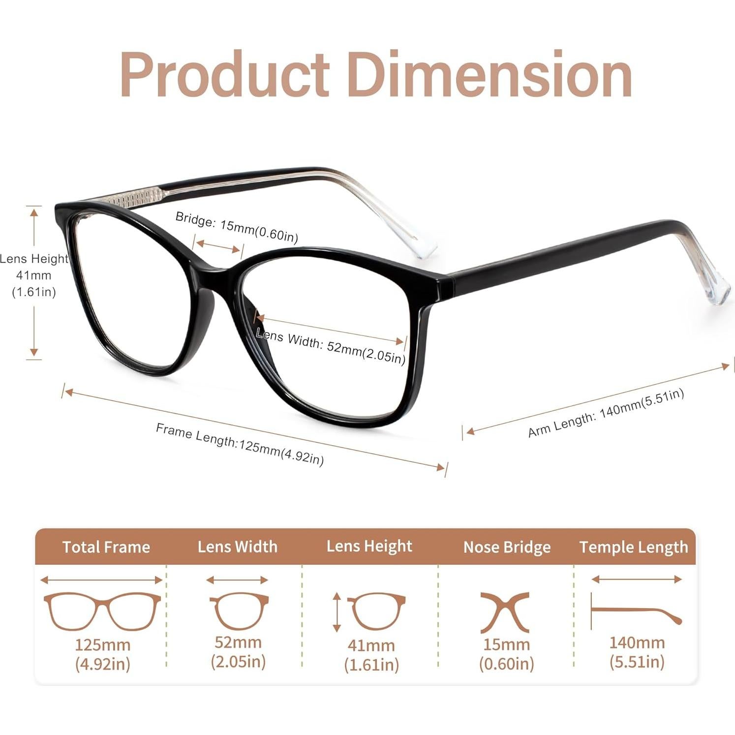 Gafas de lectura vintage TR90 Madison Avenue +3.0 bloqueo luz azul