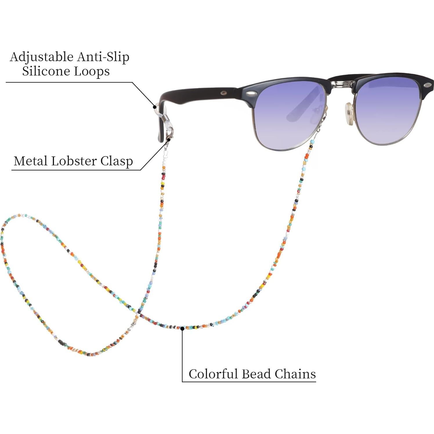 Cadena de Gafas con Cuentas ELC-1 Multicolor 65 cm Ajustable