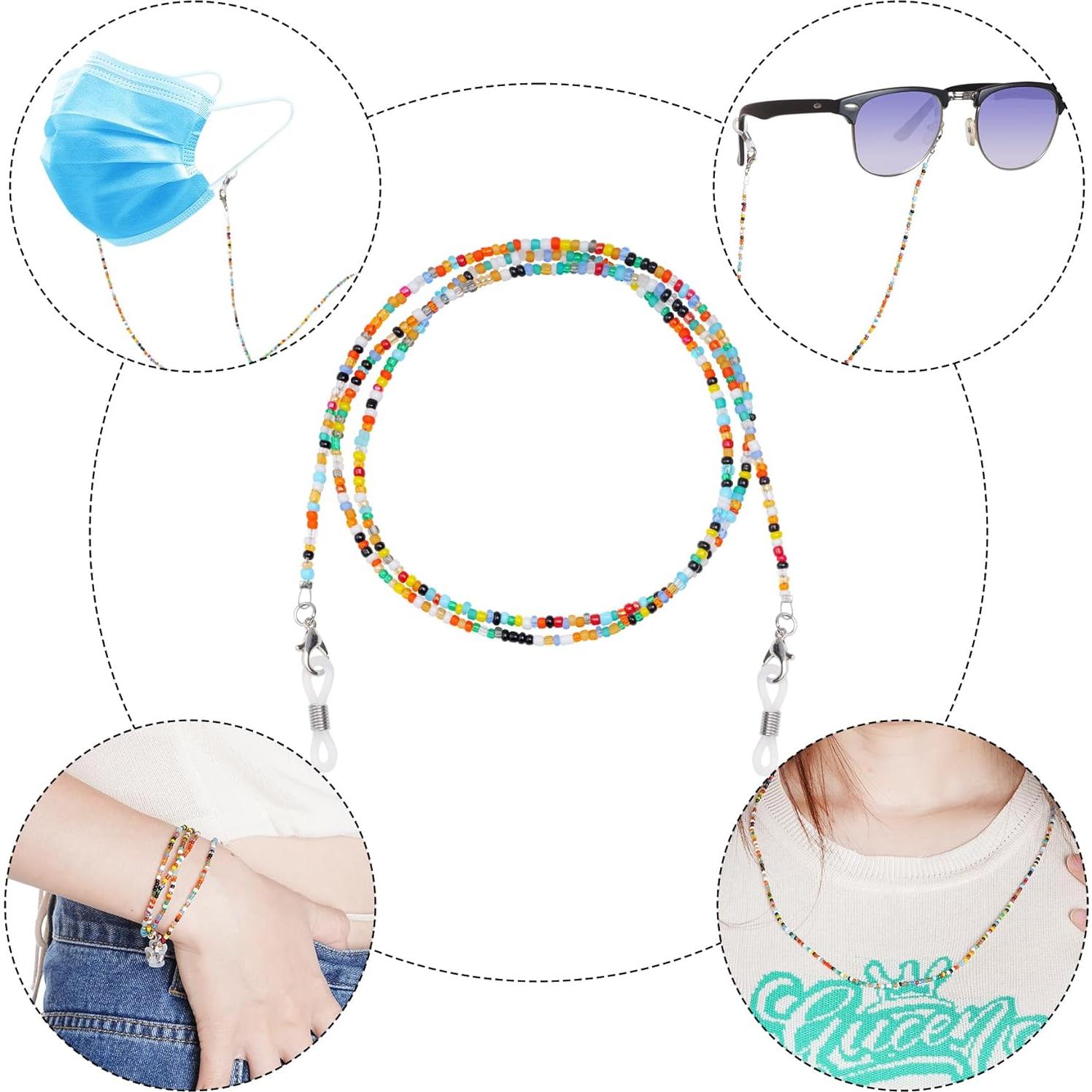 Cadena de Gafas con Cuentas ELC-1 Multicolor 65 cm Ajustable