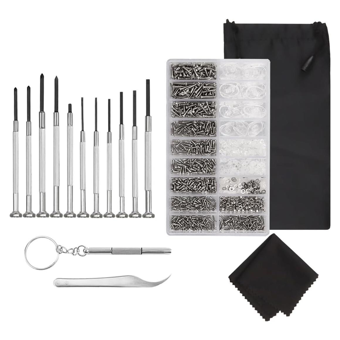 Kit de Reparación de Gafas YOLCAR con Destornilladores y Accesorios