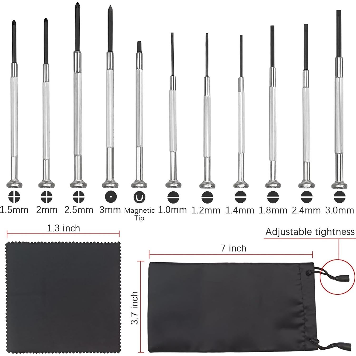 Kit de Reparación de Gafas YOLCAR con Destornilladores y Accesorios