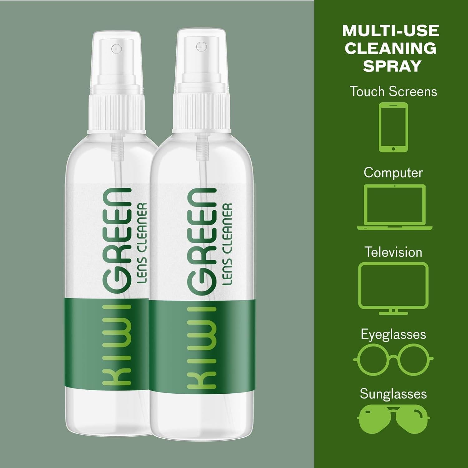 Kit Limpiador de Lentes Optigear | 2 Spray + 2 Paños Microfibra