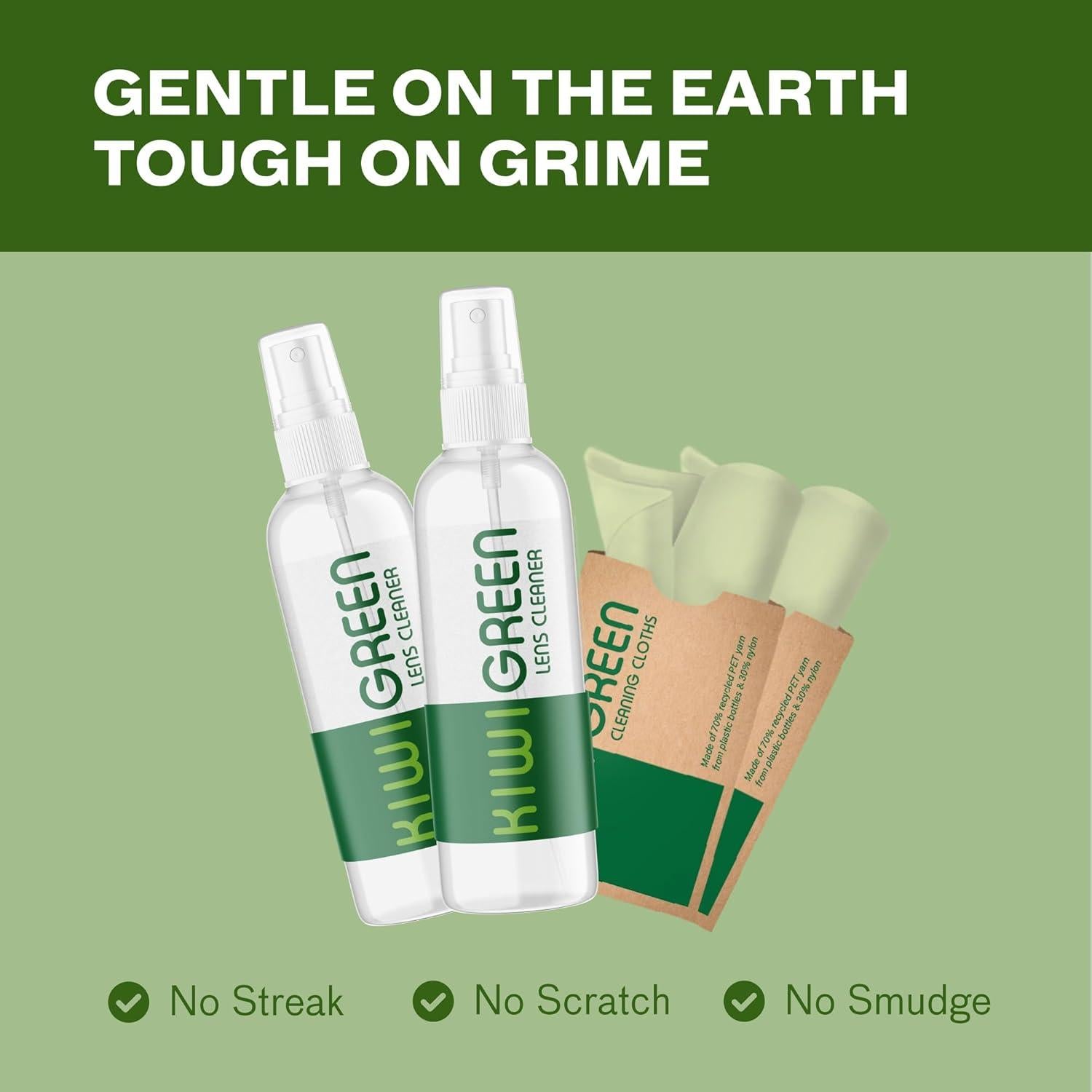 Kit Limpiador de Lentes Optigear | 2 Spray + 2 Paños Microfibra