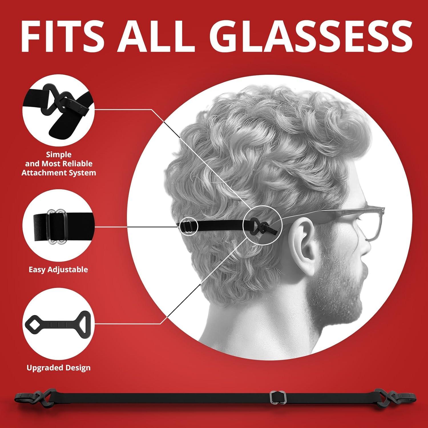 Correa Ajustable para Gafas X-Protector - 4 PCS, Negro