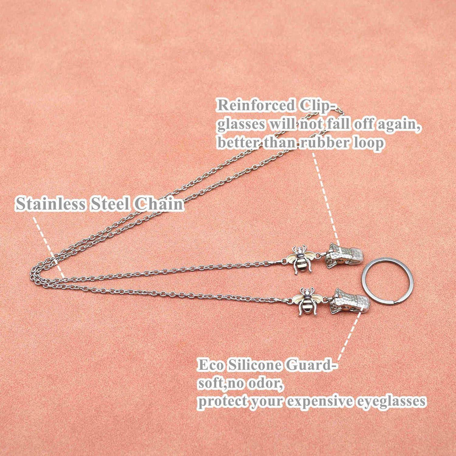 Cadena de Gafas Soporte Alrededor del Cuello Acero Inoxidable