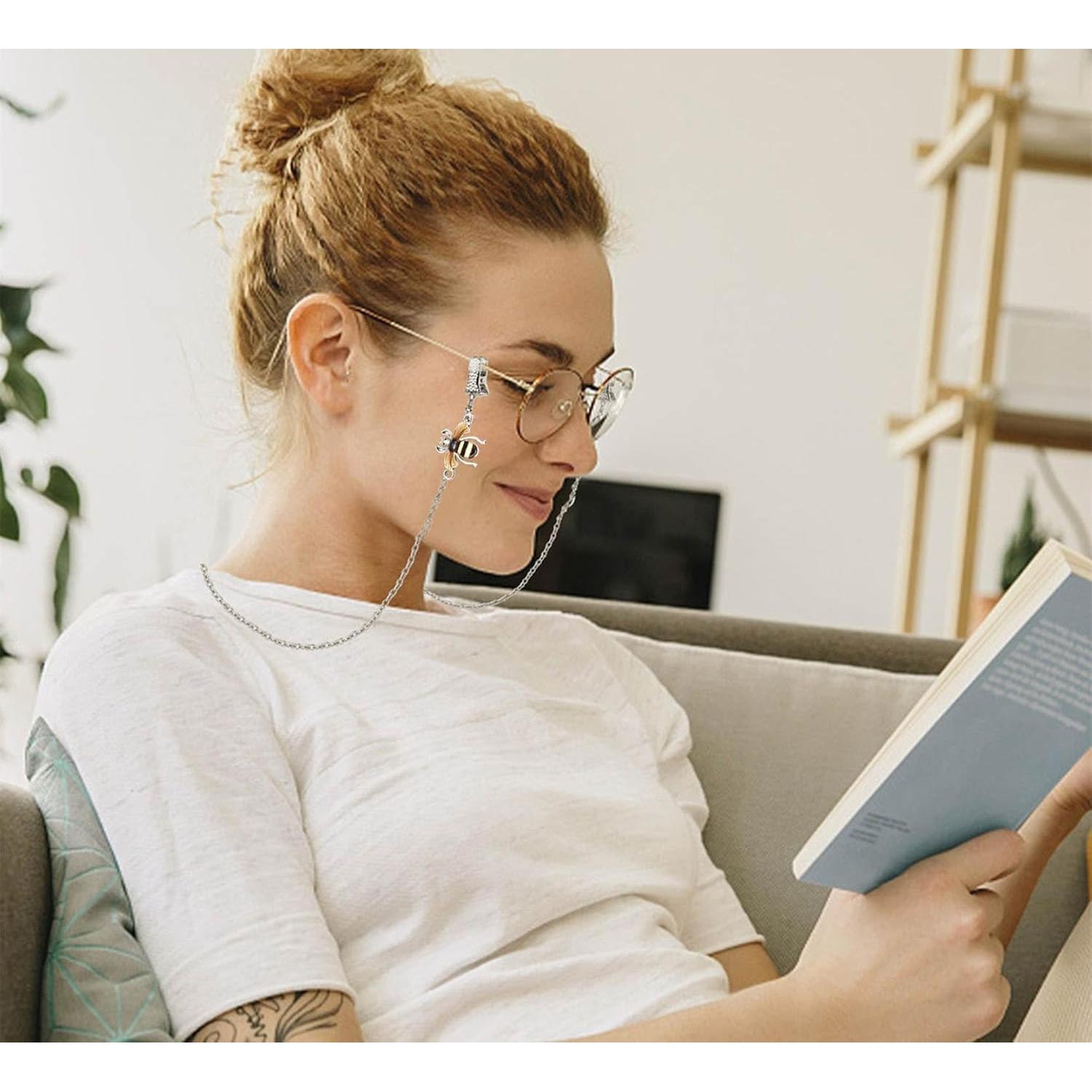 Cadena de Gafas Soporte Alrededor del Cuello Acero Inoxidable