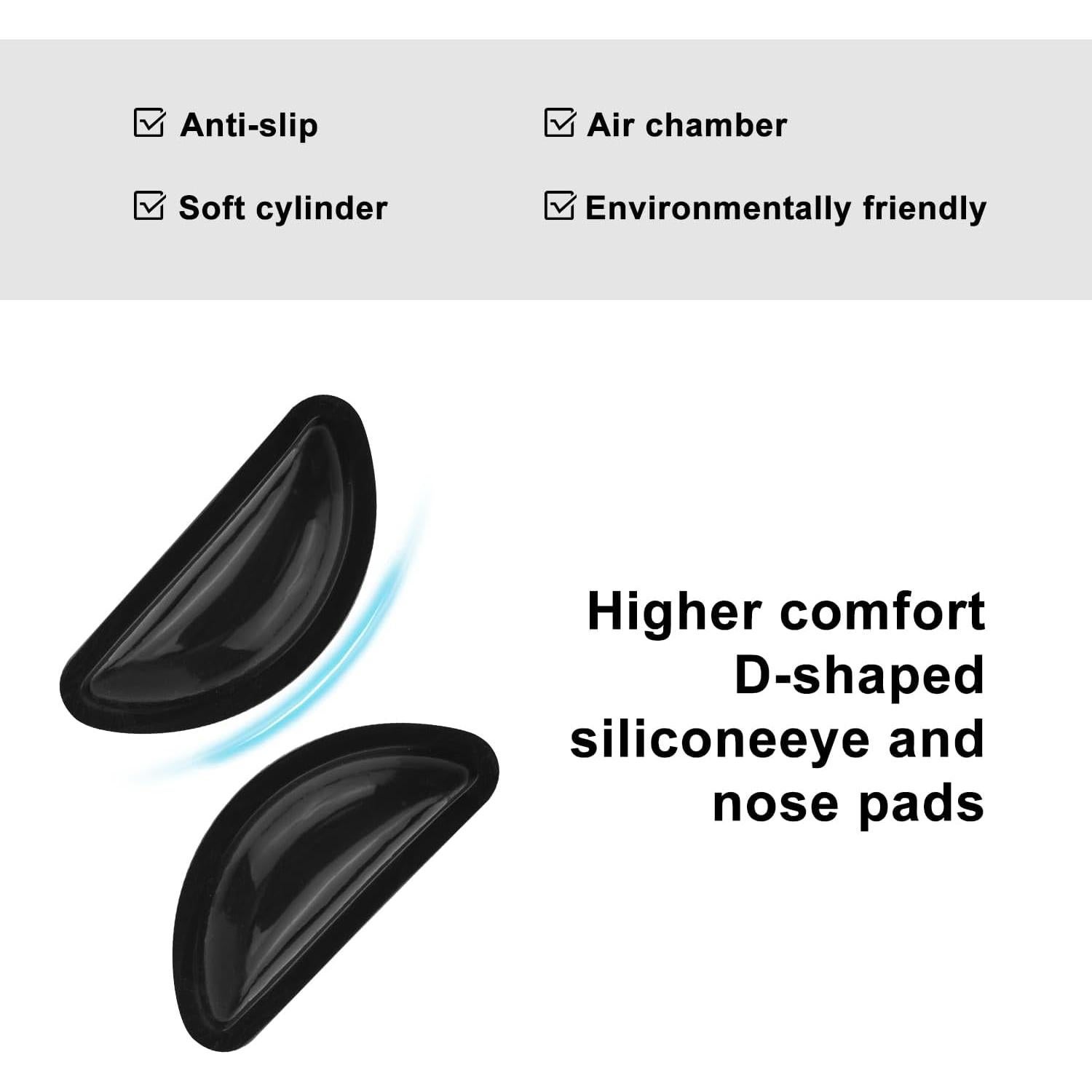 10 Pares Almohadillas Silicona Antideslizante Gafas Gosknor