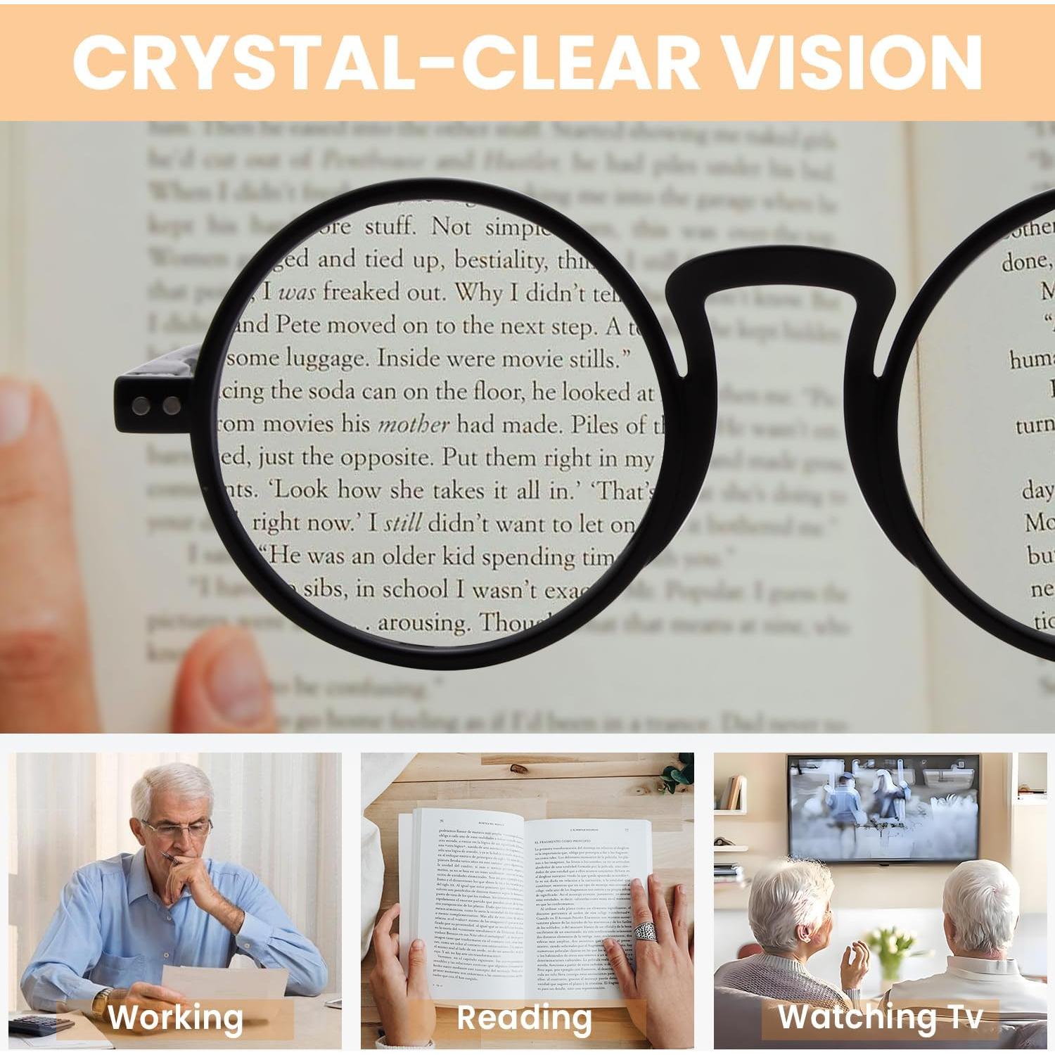 Gafas de Lectura Redondas Vintage GTSY - Paquete de 4 Colores
