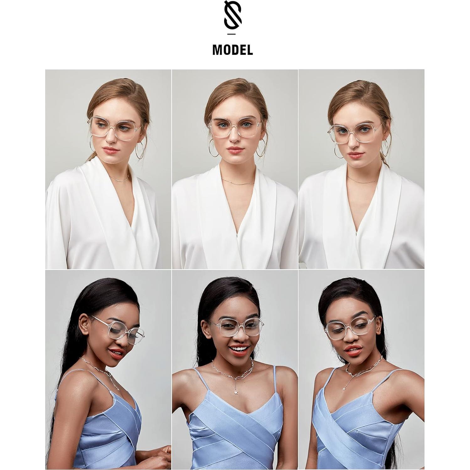 Gafas de Bloqueo de Luz Azul SOJOS SJ5097 para Mujer TR90