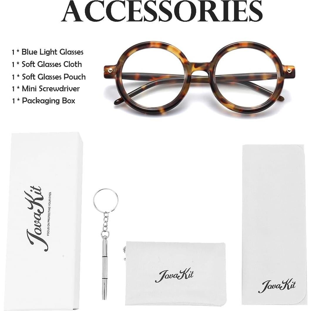 Gafas Bloqueadoras de Luz Azul JOVAKIT Unisex Retro 90s