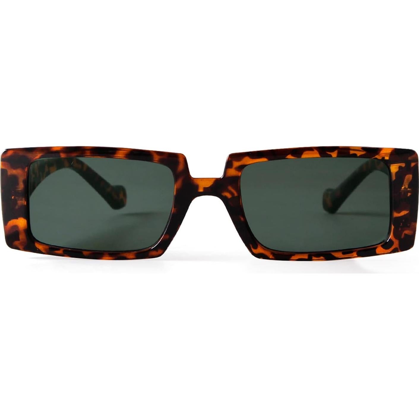 Gafas de sol rectangulares ADE WU vintage para hombres y mujeres