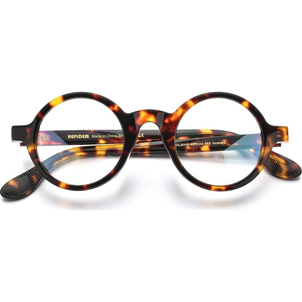 Gafas Ópticas Hepidem Acetato Vintage Redondas 46mm