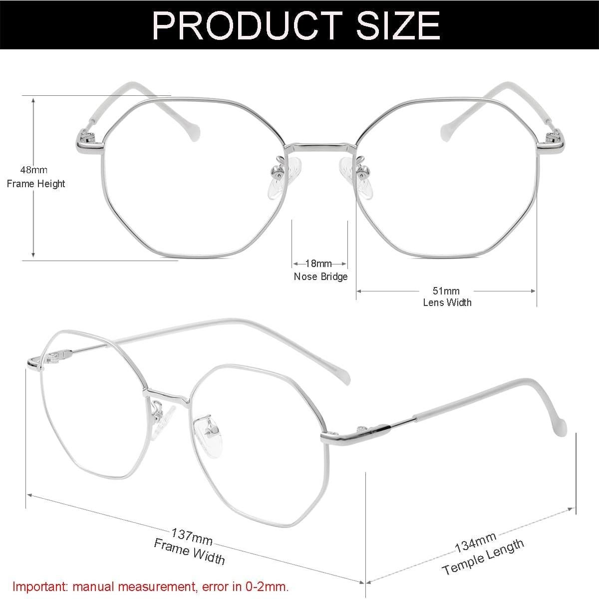 Gafas NIDOVIX Sin Prescripción Unisex Polígono Plata UV400