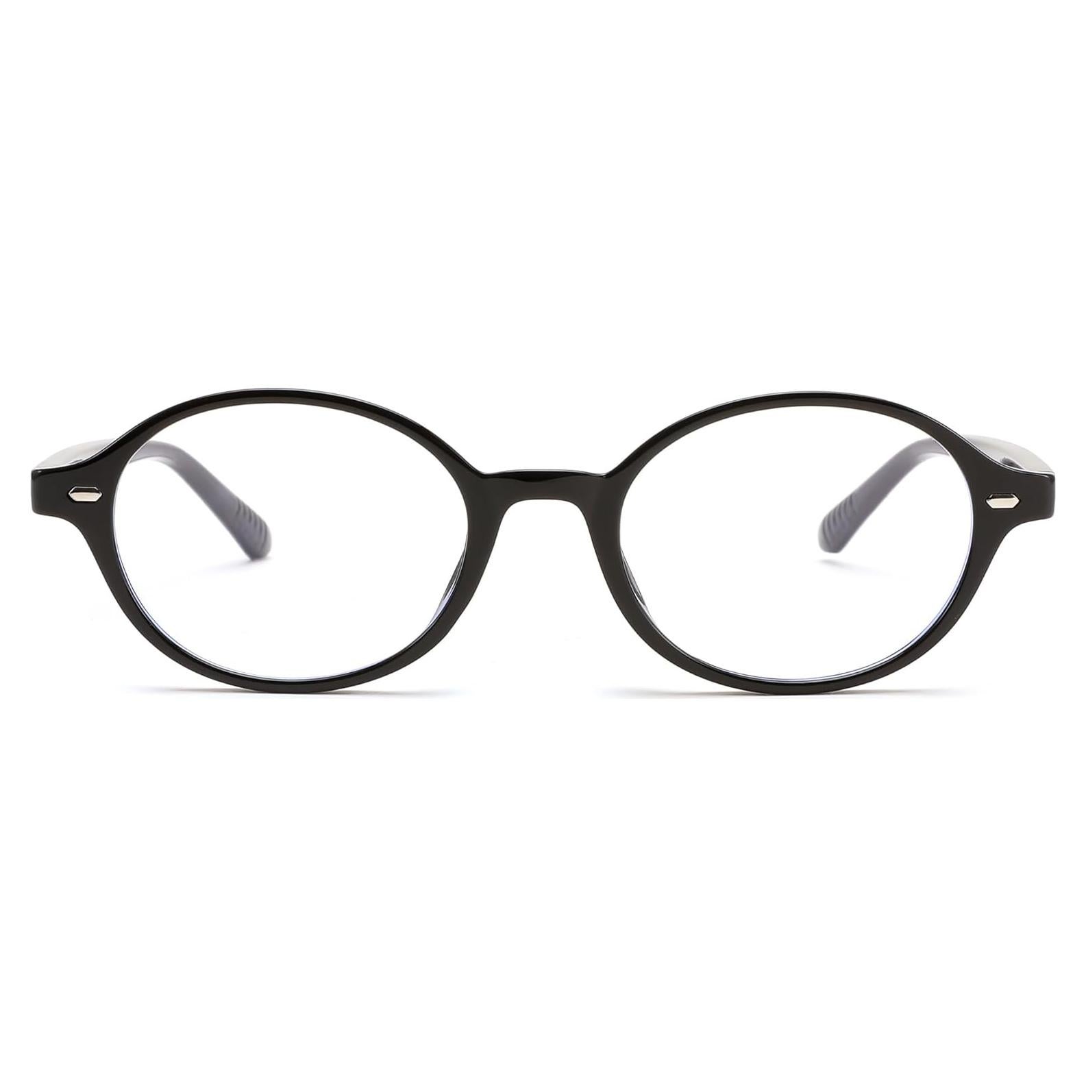 Gafas Ovaladas Retro FEISEDY con Luz Azul para Mujeres y Hombres