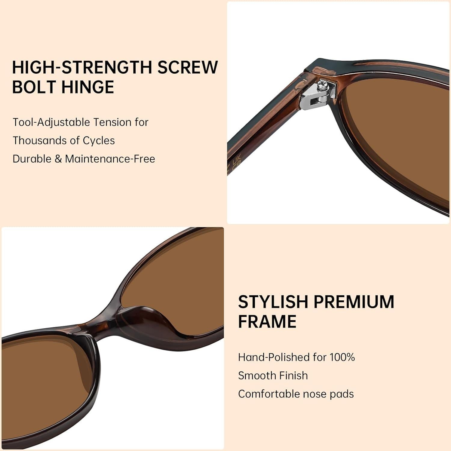 Gafas de sol retro STGATN para mujeres UV400 ovaladas y rectangulares