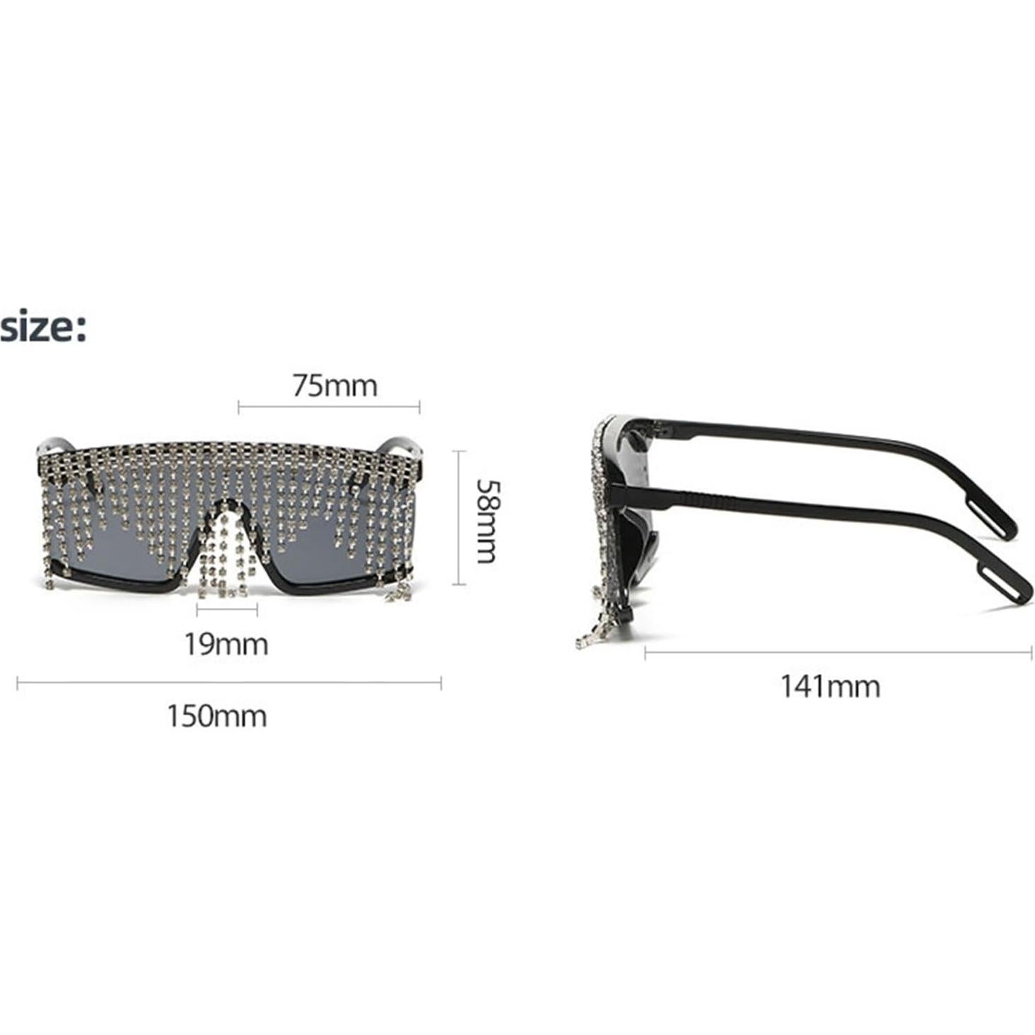 Gafas de Sol Vintage con Strass Willochra UV400 para Mujeres