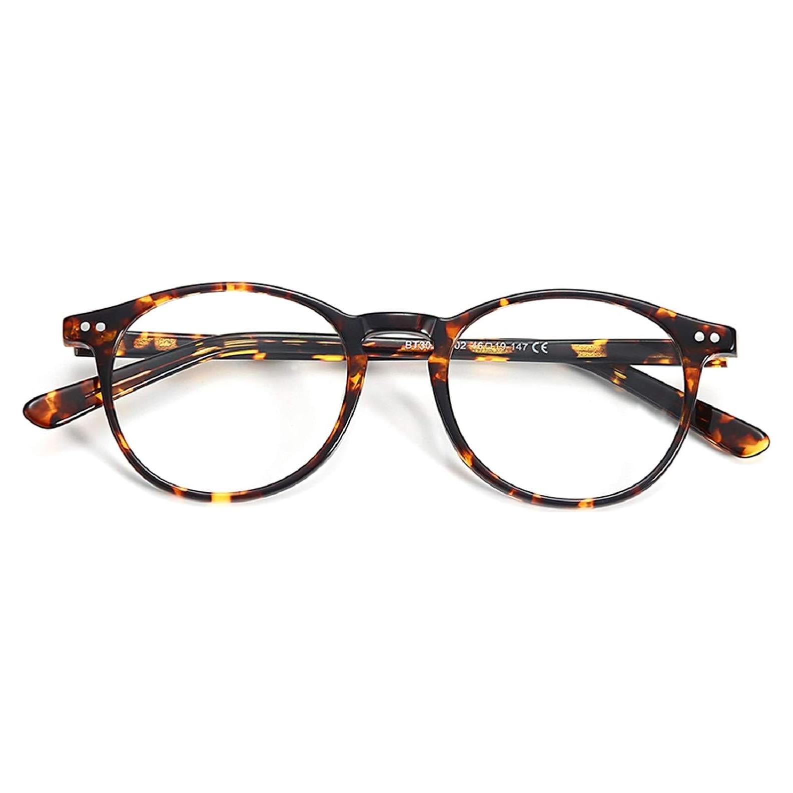 Gafas Redondas Vintage ZENOTTIC para Hombres y Mujeres - Lentes Transparentes