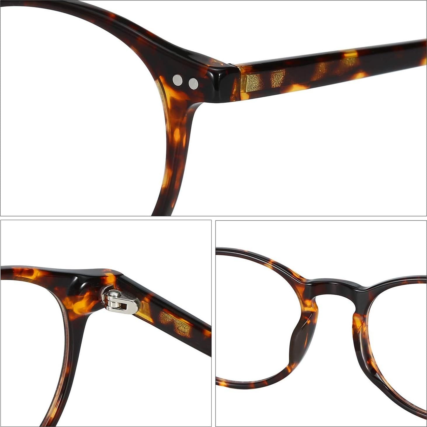 Gafas Redondas Vintage ZENOTTIC para Hombres y Mujeres - Lentes Transparentes