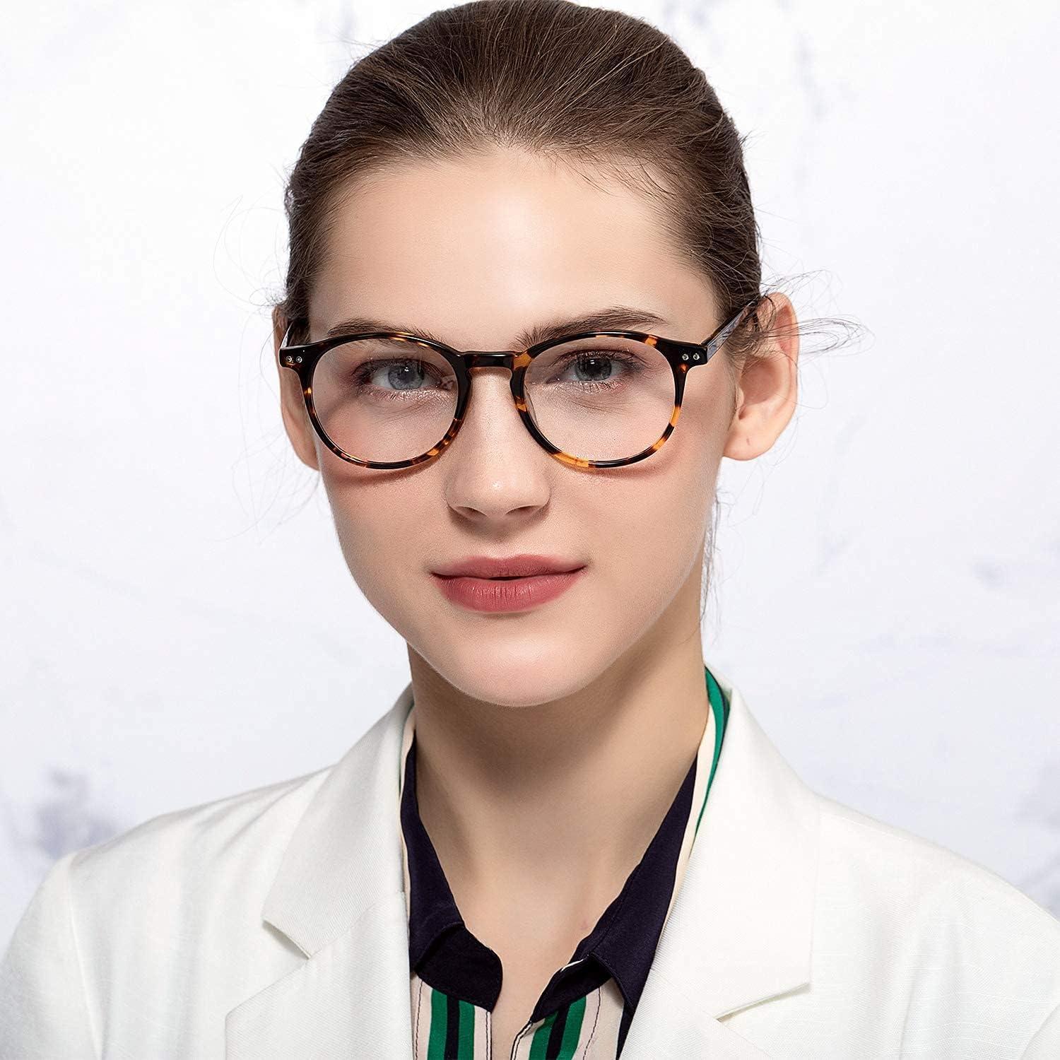 Gafas Redondas Vintage ZENOTTIC para Hombres y Mujeres - Lentes Transparentes