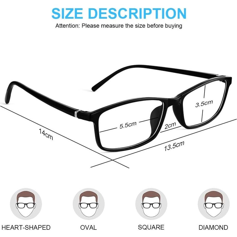 Gafas de Luz Azul URAQT para Computadora y Juego - Lente Clara