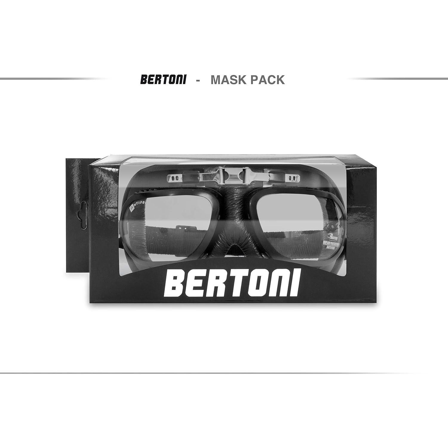 Gafas de Motocicleta Vintage Bertoni AF191A Antivaho