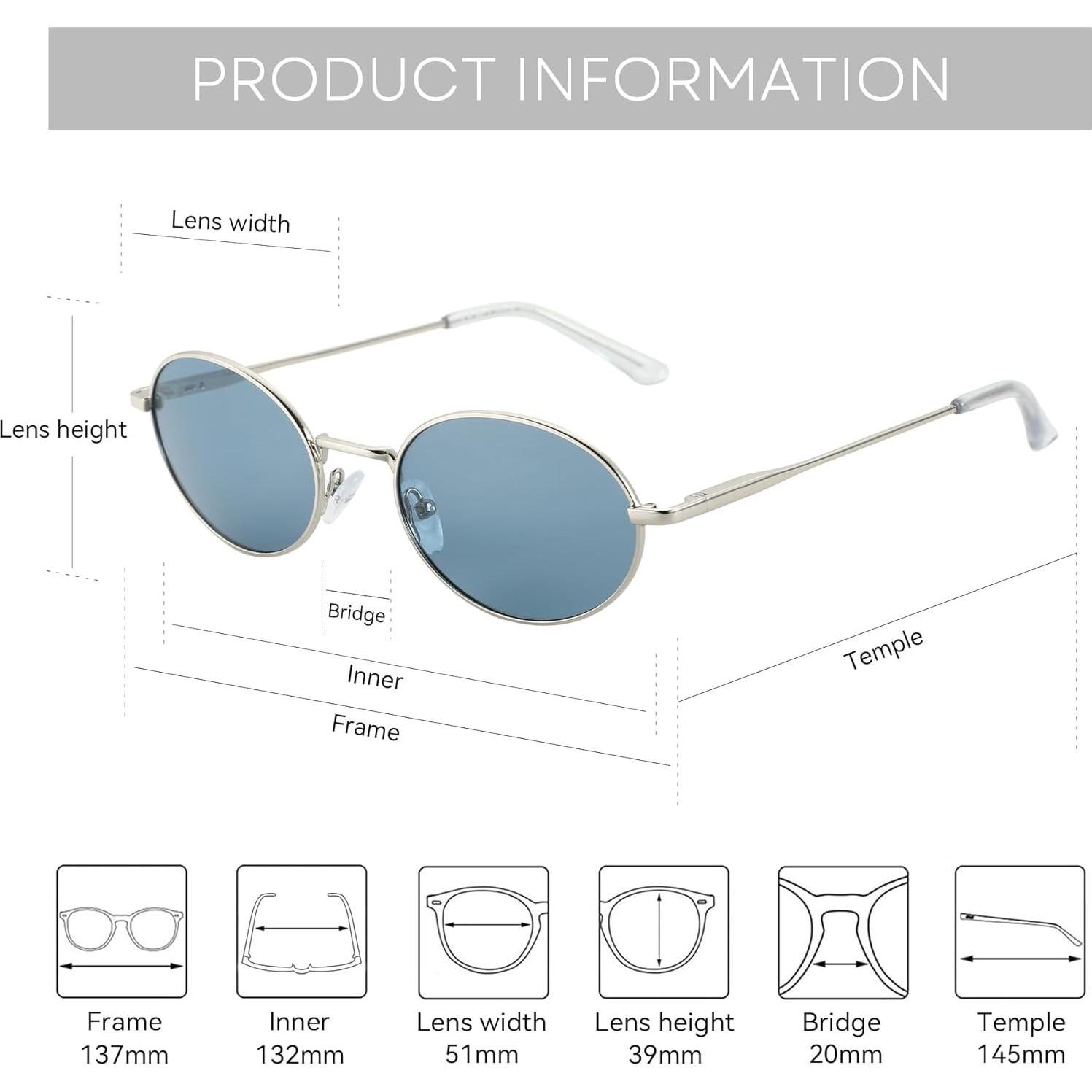 Gafas de sol ovaladas ZENOTTIC UV400 polarizadas unisex