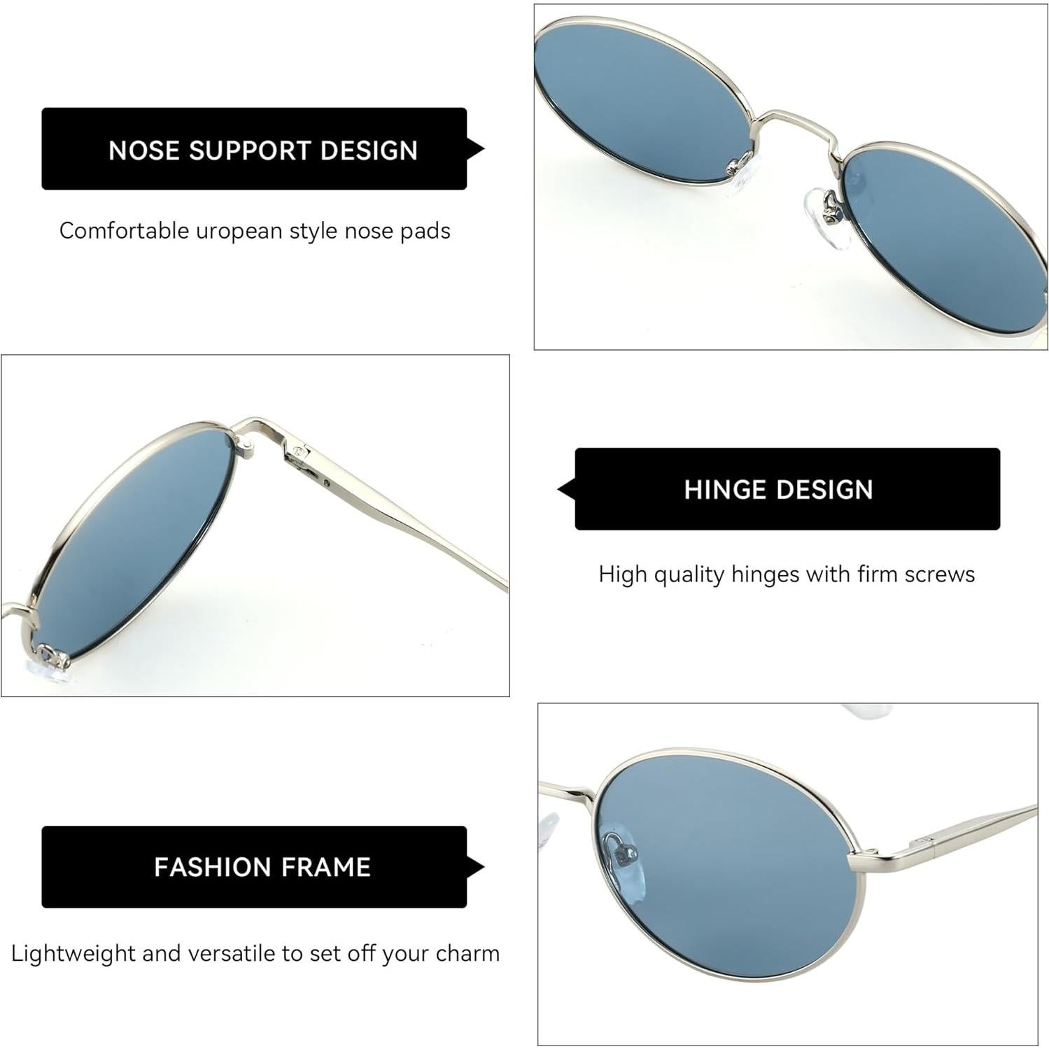 Gafas de sol ovaladas ZENOTTIC UV400 polarizadas unisex