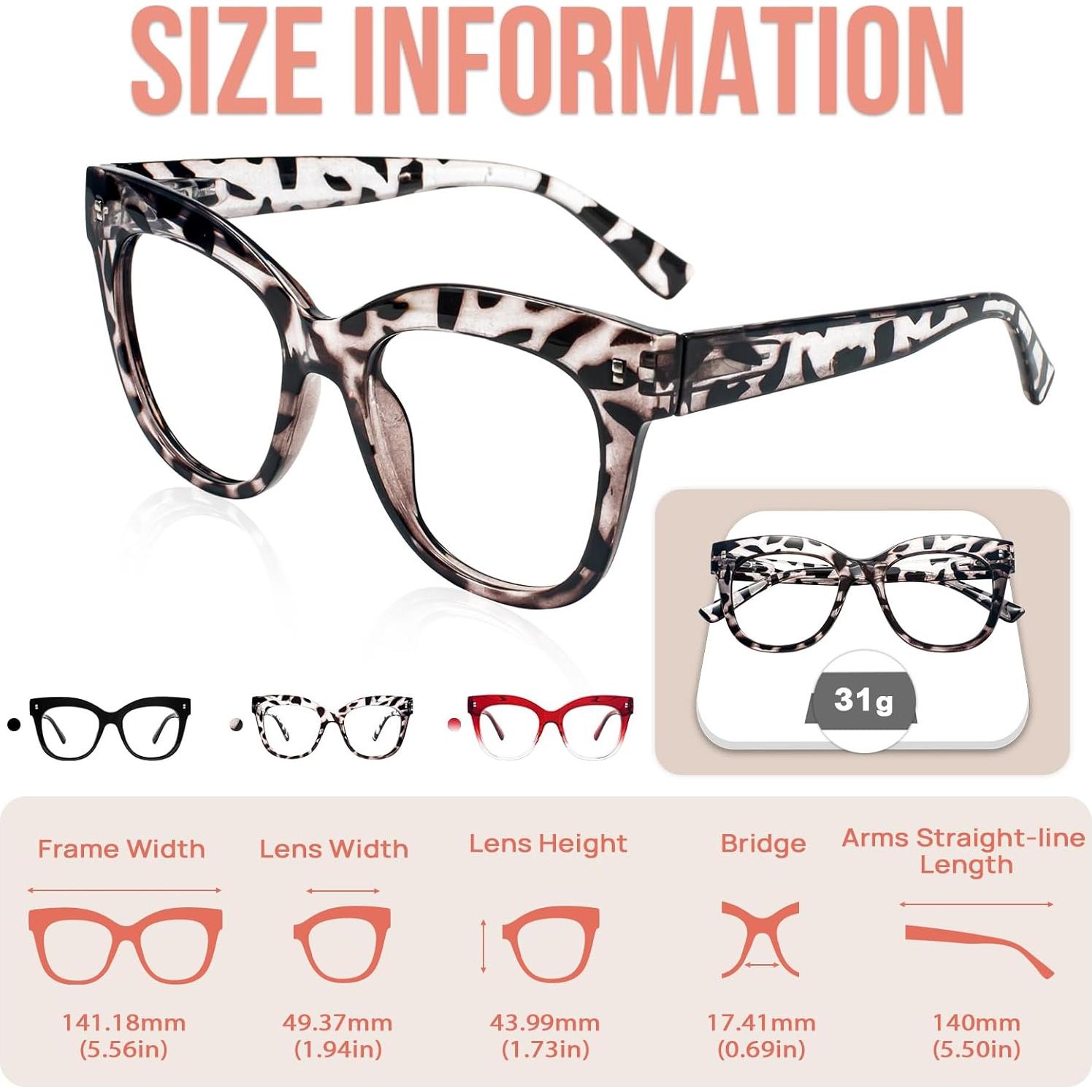 Gafas de lectura WEMOOTANTS 2.0 para mujeres - Leopardo
