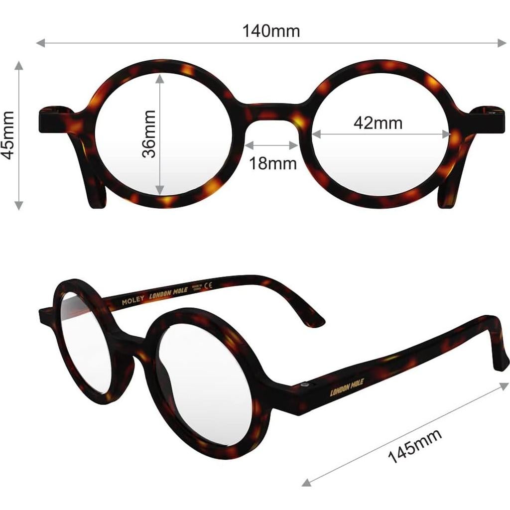 Lentes de lectura London Mole® Moley Unisex Redondos UV