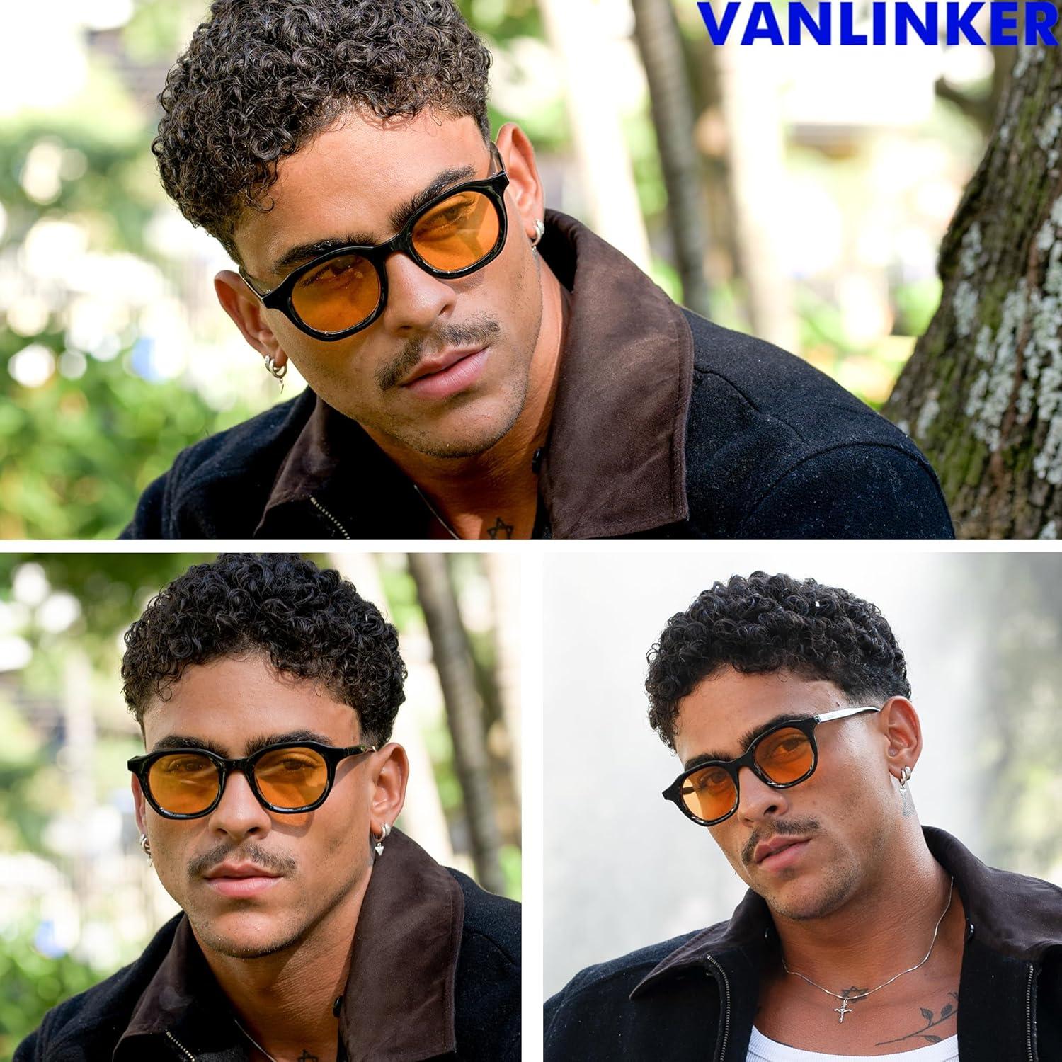 Gafas de sol redondas retro VANLINKER VL9829 UV400 46mm