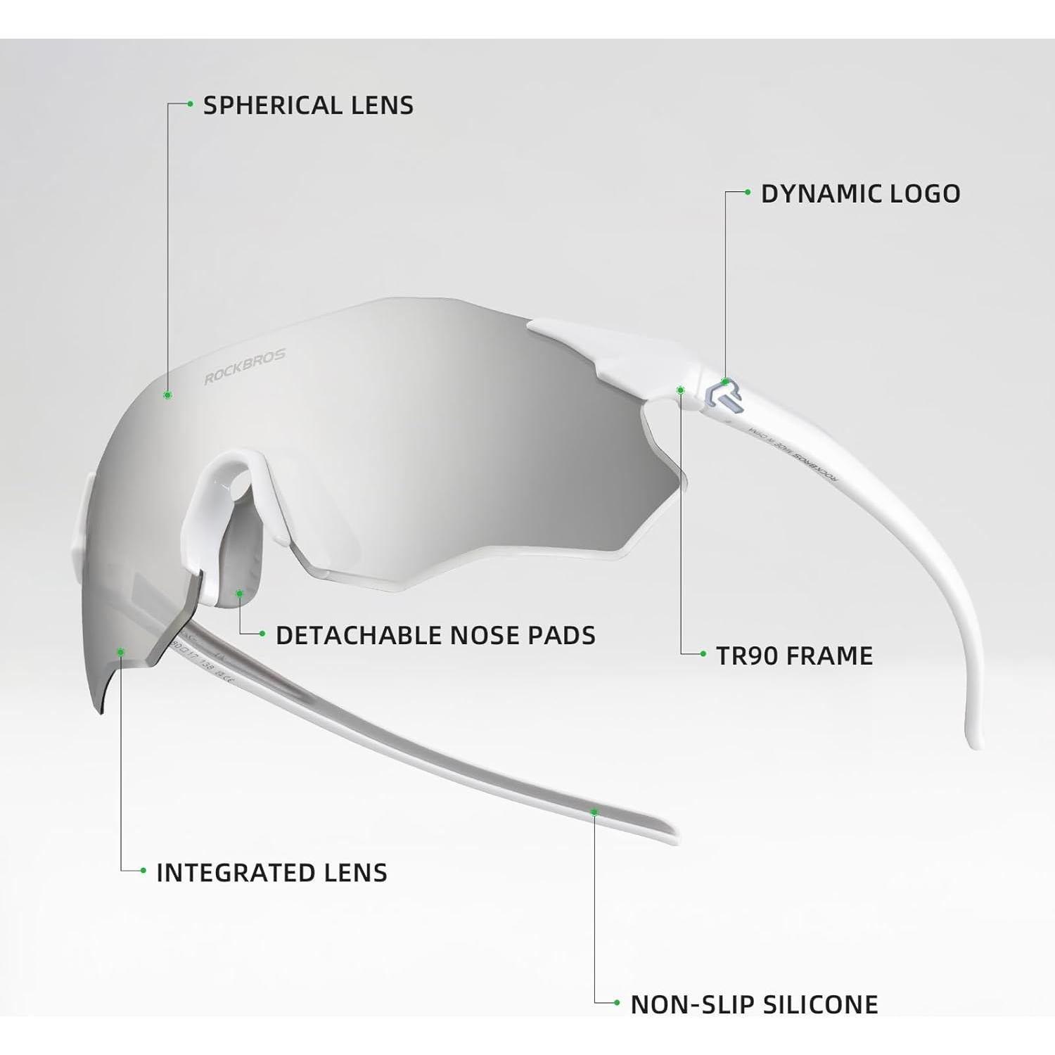 Gafas de Ciclismo ROCKBROS Fotoquímicas UV400 Sin Montura