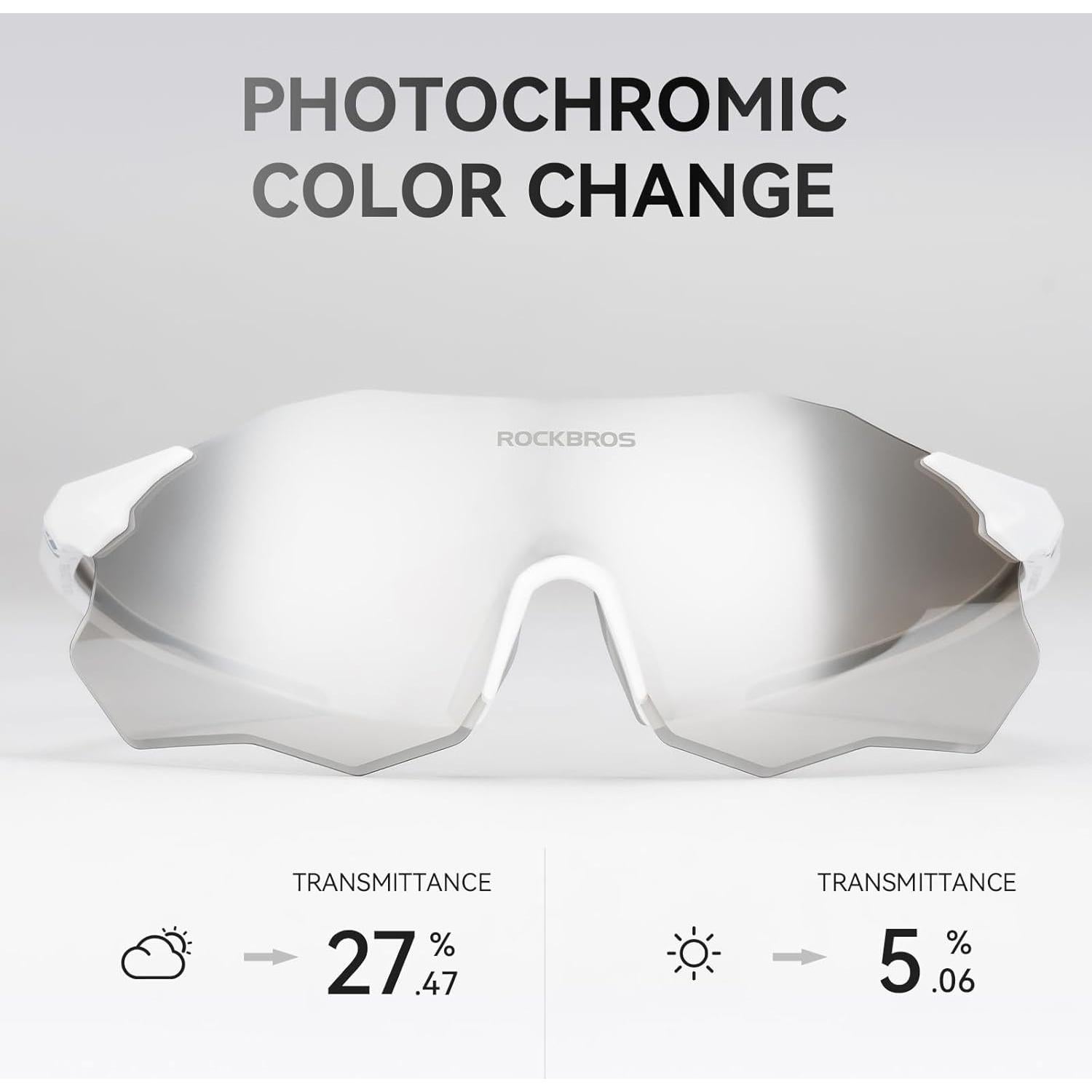 Gafas de Ciclismo ROCKBROS Fotoquímicas UV400 Sin Montura