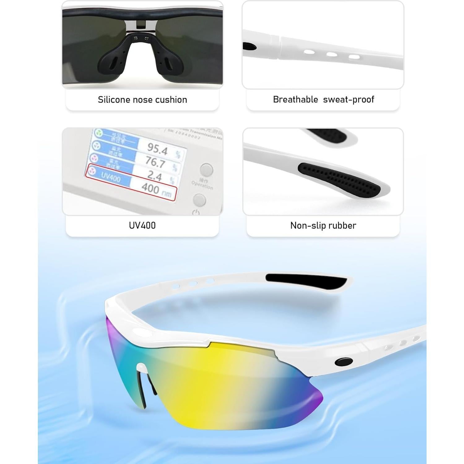 Gafas de Ciclismo Polarizadas UV400 5 Lentes Intercambiables