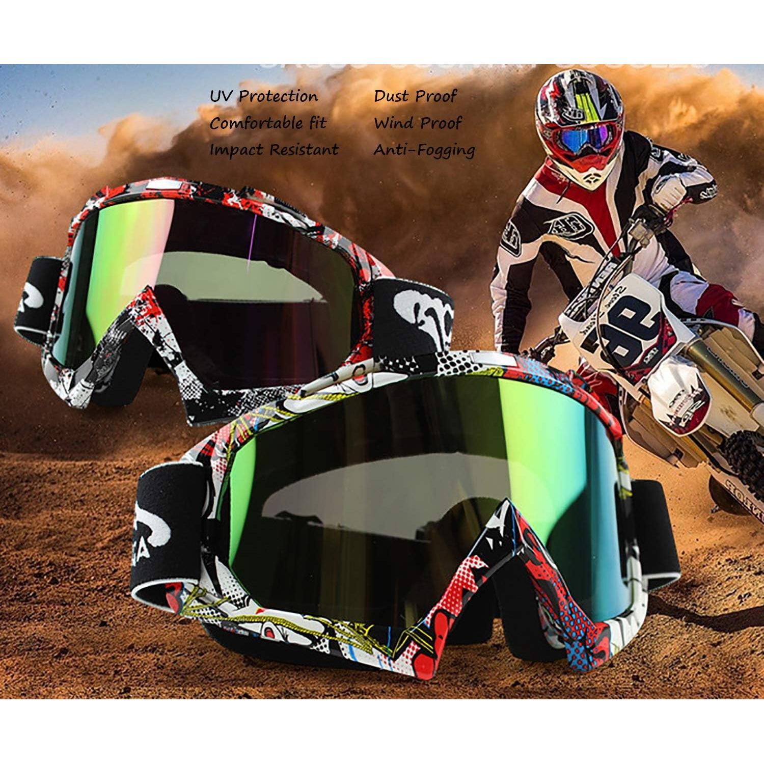 Gafas de Motocross June Sports P1251 - Anti UV, Anti Rayones