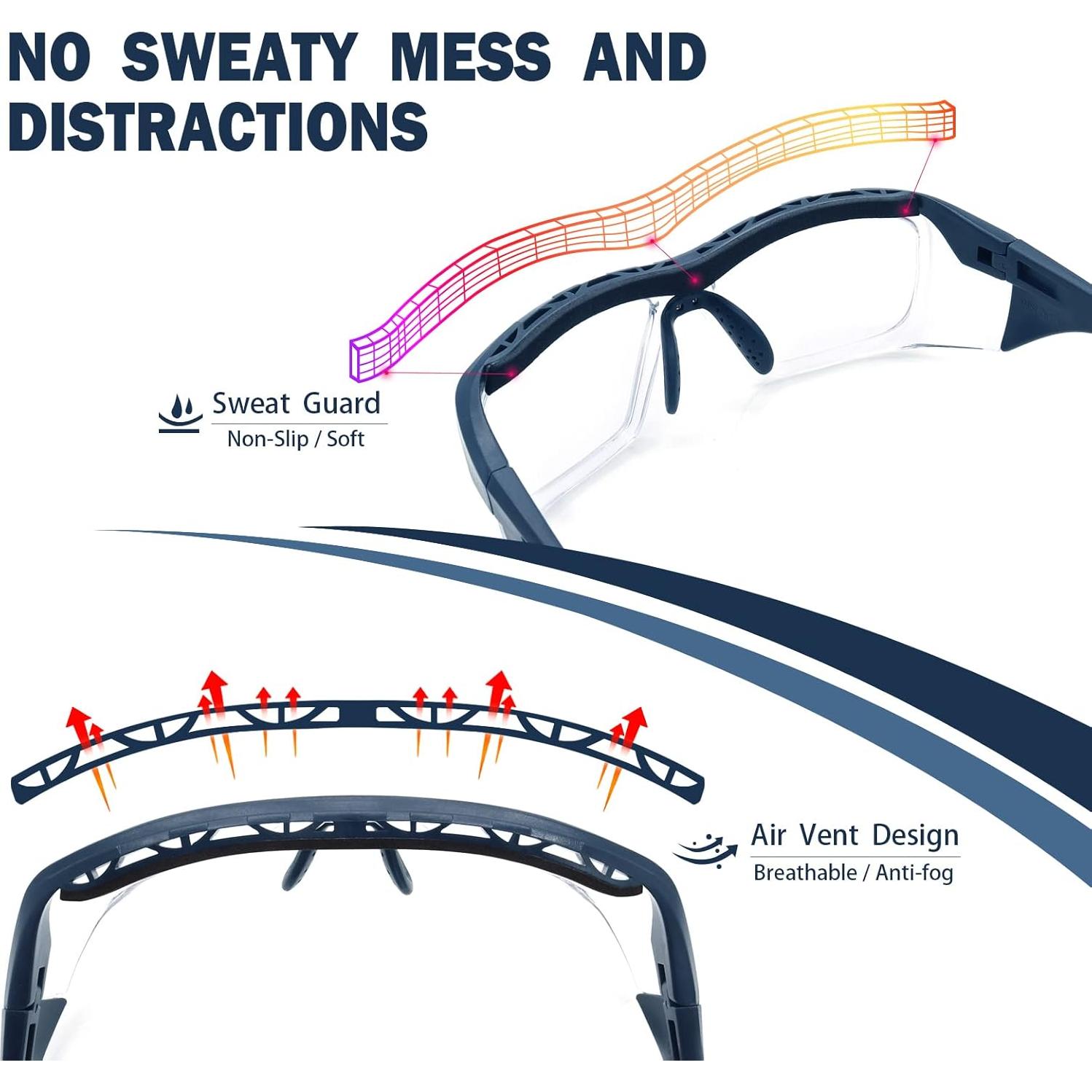 Gafas de Seguridad UKNOW Anti Niebla UV, ANSI Z87.1