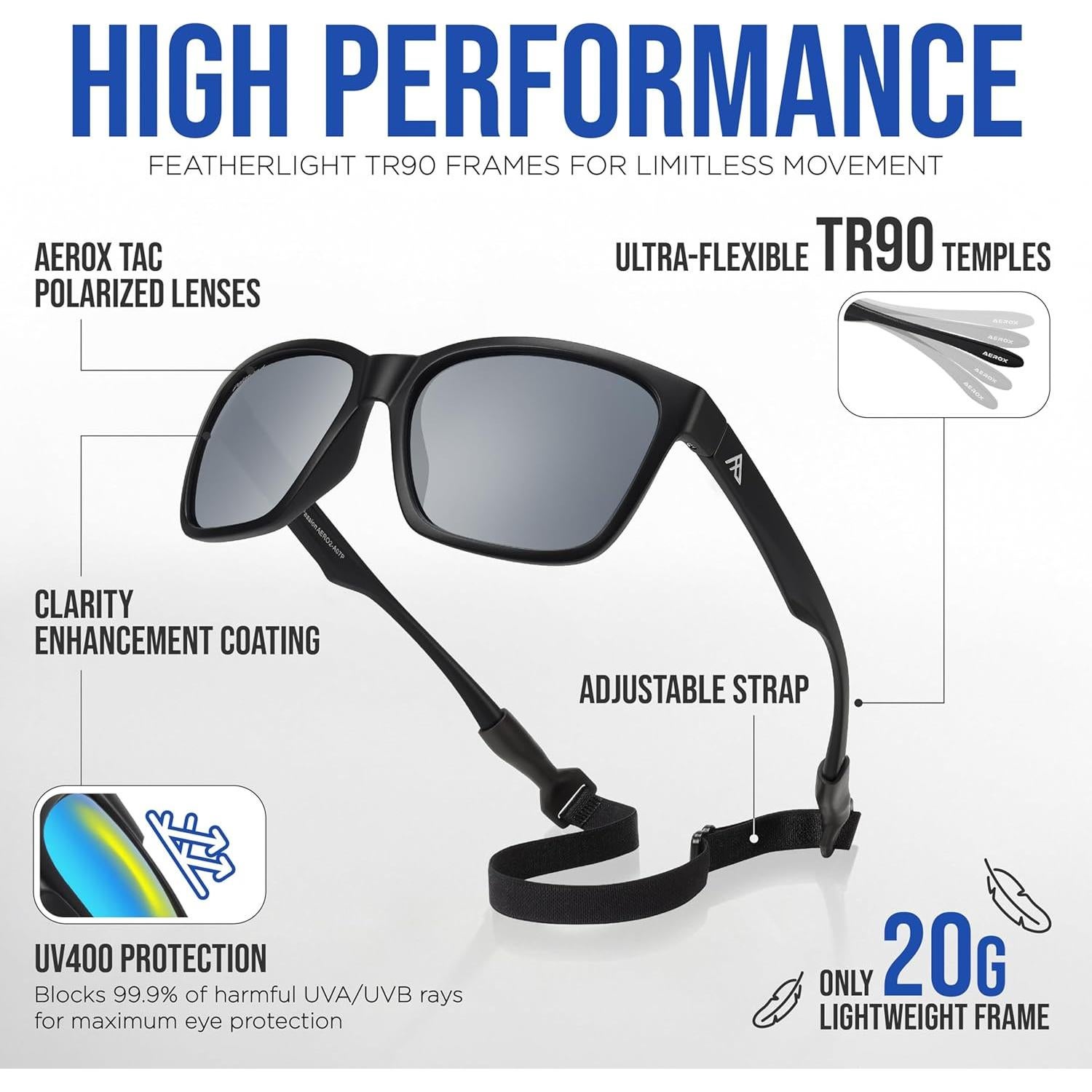 Gafas de sol polarizadas AEROX UV400 para deportes unisex