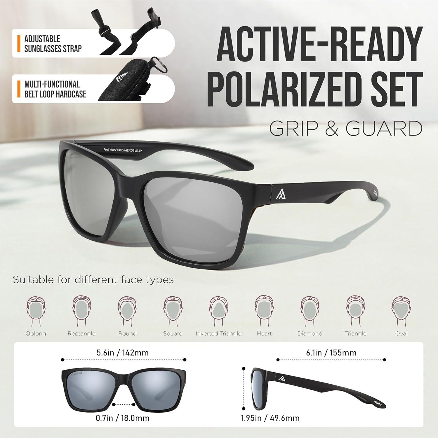 Gafas de sol polarizadas AEROX UV400 para deportes unisex