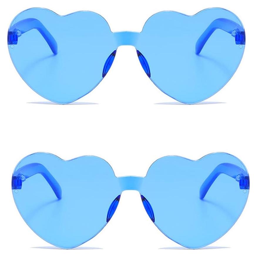 Gafas de Sol en Forma de Corazón ALVOGIMOR - 2 Paquetes UV400